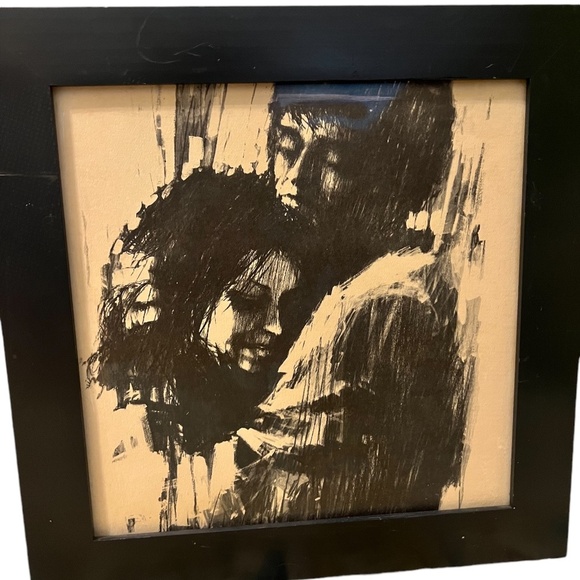 Aldo Luongo Charcoal Lithograph Framed Sketch From His Lovers Series. - Picture 6 of 8